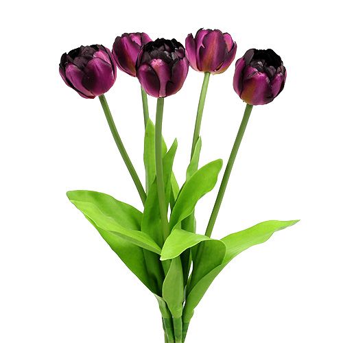 Floristik24 Tulip bouquet 43cm purple