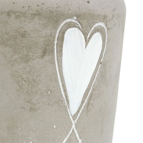 Floristik24 Concrete pot with heart Ø11cm H10cm 5pcs