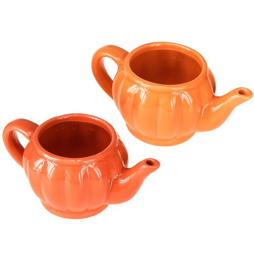 Planter ceramic teapot orange assorted 15×9×6.5cm 2 pcs