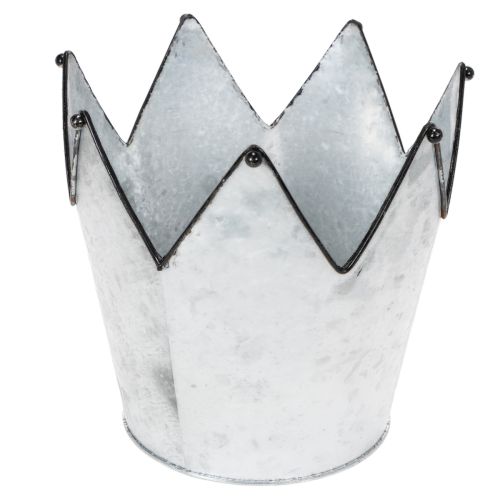 Product Planter crown metal decorative zinc Ø21.5/19.5/17cm set of 3