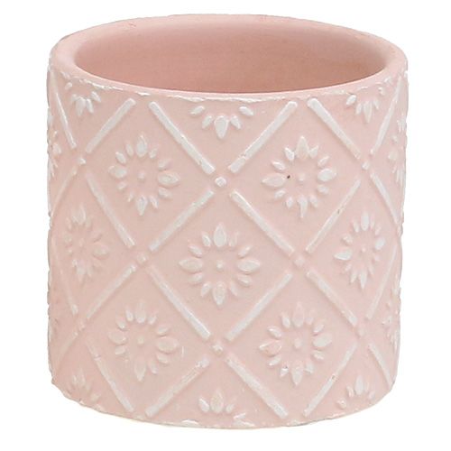 Floristik24 Planter with pattern pink Ø7cm H6,5cm 12pcs