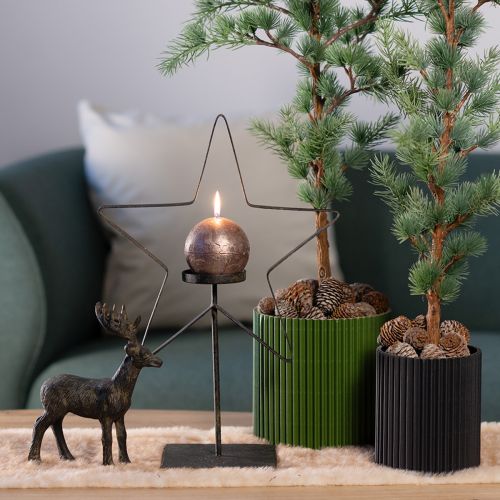 Product Planter Paper Black Flowerpot Ø13cm H12cm 4 pcs