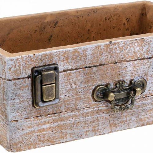 Product Planter drawer concrete antique wood look 22.5x13x9cm