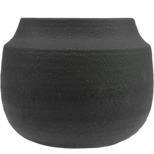 Product Planter black ceramic flower pot Ø27cm H23cm