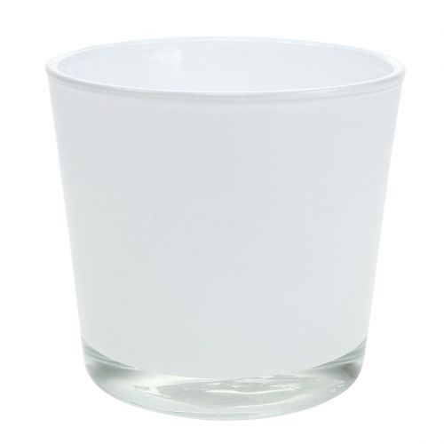 Floristik24 Glass planter white Ø11.5cm H11cm