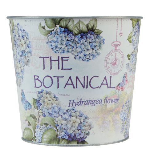 Planter flower pot metal small hydrangea Ø17.5cm H16cm