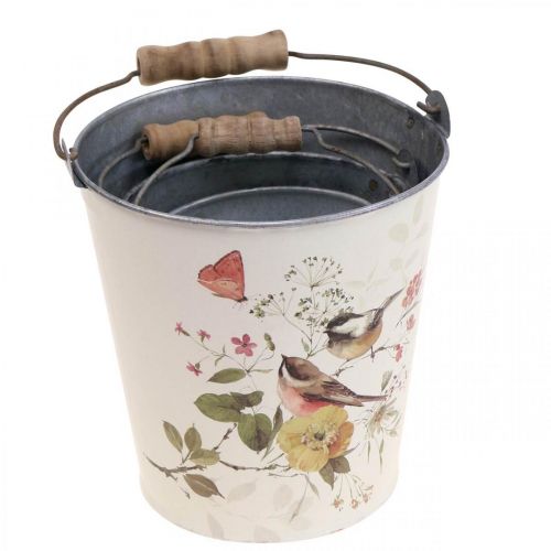 Product Planter bucket metal with handle Ø14/11.5/9.5cm set of 3