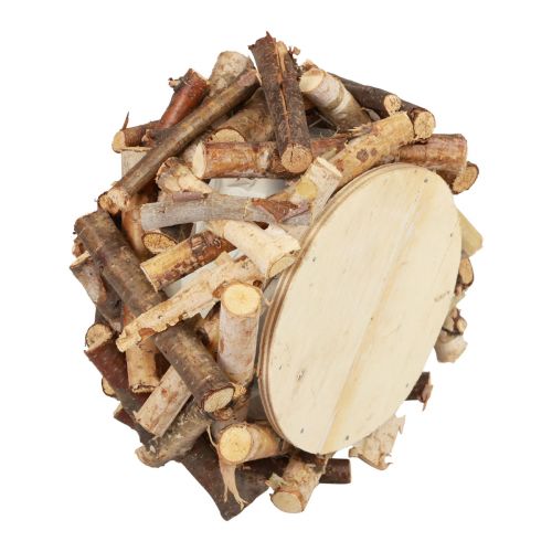 Floristik24 Planter wooden flower pot wood decoration natural H10.5cm Ø10cm