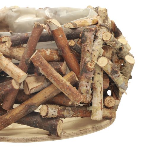 Floristik24 Planter wood flower pot wood plant pot nature Ø23cm H13cm