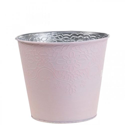 Floristik24 Planter metal flower planter pastel pink Ø13.5cm H12.5cm