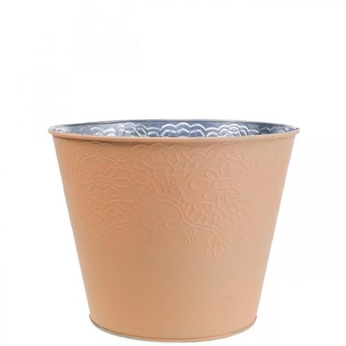 Floristik24 Flower pot metal flower pot pastel orange Ø12cm