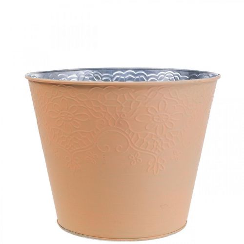 Product Planter metal flower planter pastel orange Ø13.5cm H12.5cm