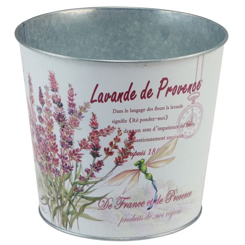 Floristik24 Planter metal lavender flower pot small Ø18cm H15.5cm