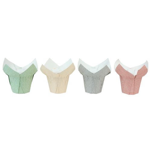 Product Planter Paper Dotted Gift Packaging Flowers Ø7cm H14cm 12 pcs