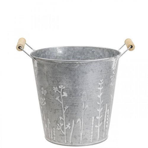 Floristik24 Planter planter vintage decorative metal bucket Ø14cm H13cm