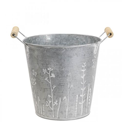 Floristik24 Planter planter vintage decorative metal bucket Ø16cm H15cm