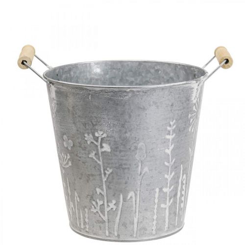 Floristik24 Planter planter vintage decorative metal bucket Ø18cm H17.5cm