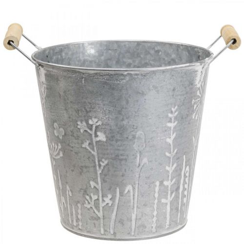 Floristik24 Planter planter vintage decorative metal bucket Ø21.5cm H19cm