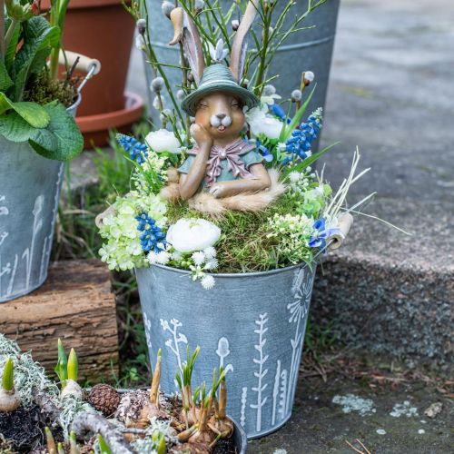 Floristik24 Planter planter vintage decorative metal bucket Ø14cm H13cm