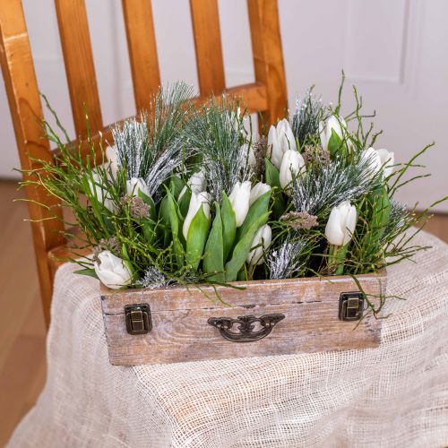 Floristik24 Planter drawer concrete antique wood look 31x17x10cm