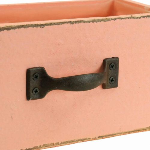 Product Planter drawer wood deco peach 25×13×9cm