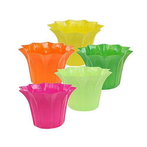 Planter for potted plants, colored assort. Ø10.5cm 10pcs