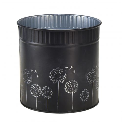 Planter Dandelion Flowerpot Black Ø15.5cm H15.5cm