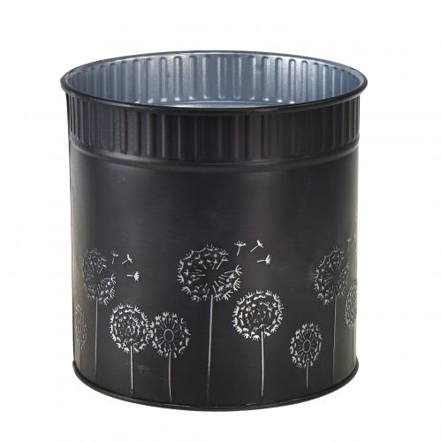 Product Planter Dandelion Flower Pot Black Ø12.5cm H14cm