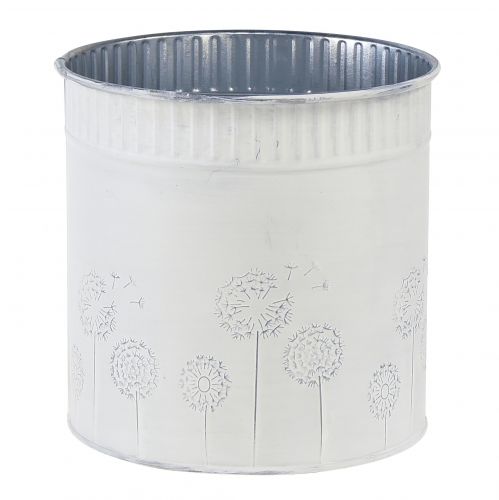Product Planter Dandelion Metal Flower Pot White Ø15.5cm H15.5cm