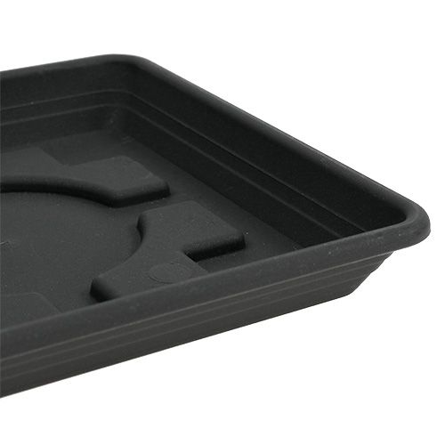 Floristik24 Coaster Lara square 16cm x 16cm anthracite, 1p