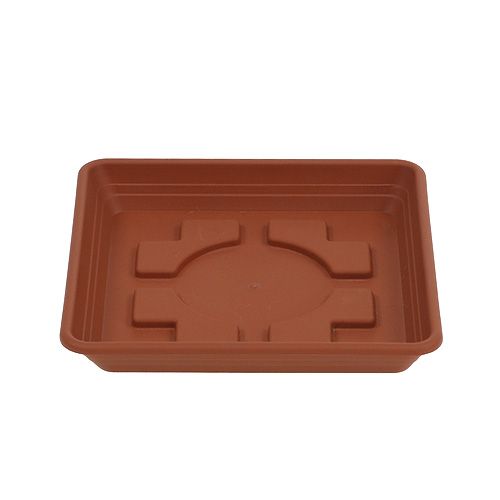Floristik24 Saucer Lara square 16cm x 16cm terracotta, 1pce