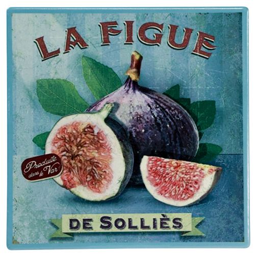 Floristik24 Coasters ceramic motif fruit vintage 15x15cm 3pcs