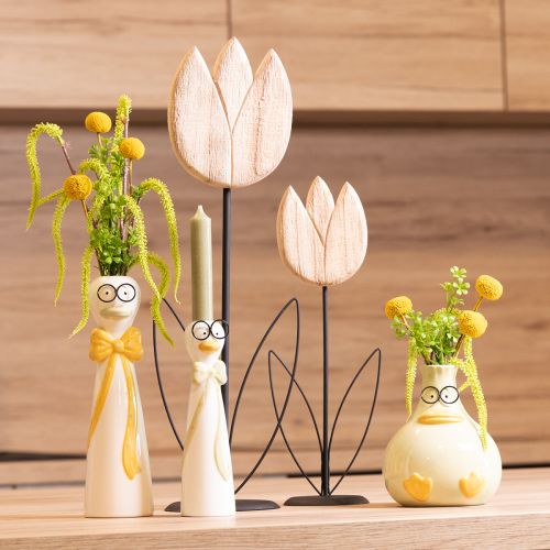 Product Duck vase with cute design for fun table decoration, 24cm, 2 pieces