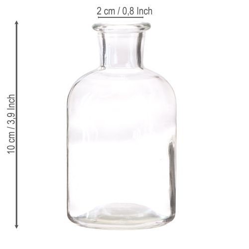 Product Vase Glass Bottle Vase Glass Bottle Clear Ø5.5cm H10cm 6 pcs