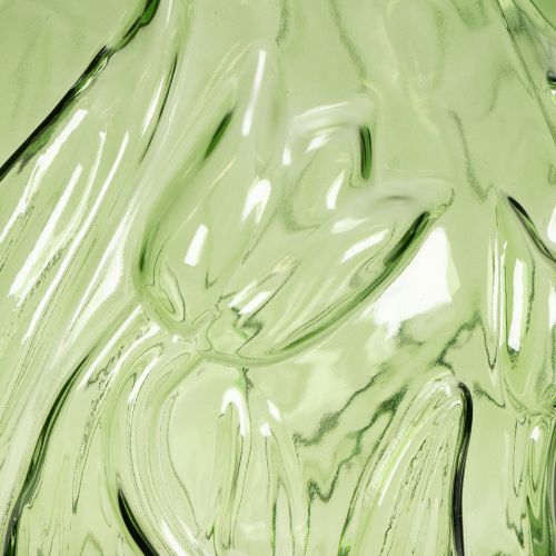 Product Glass vase with embossed tulip design for interior decoration, 22.5cm