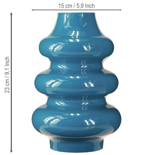 Product Vase, home accessory with a wave-shaped surface for a modern ambience, 23cm