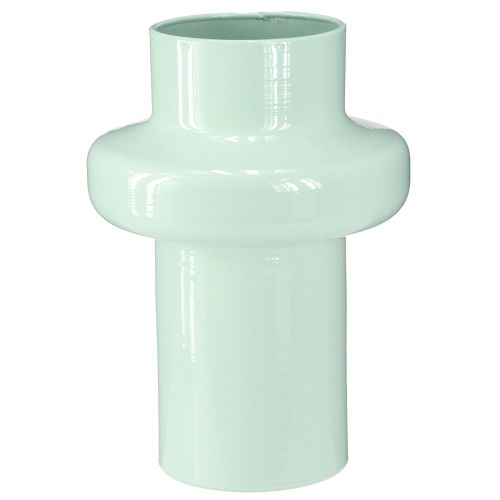 Floristik24 Vase metal vase decoration mint green pastel Ø16.5cm H23.5cm