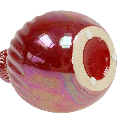 Floristik24 Vase, Mini Vase Mother of Pearl red Ø7,5cm H10cm 6pcs