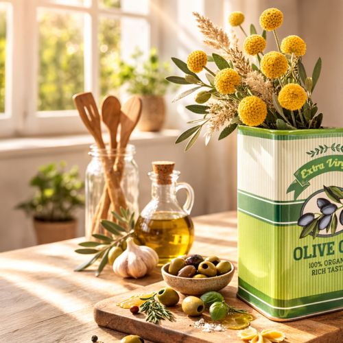 Product Olive oil vase, ceramic, ideal for kitchen decoration and Mediterranean table, 18cm