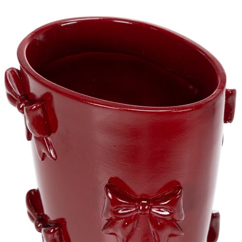 Decorative vase boot with bow