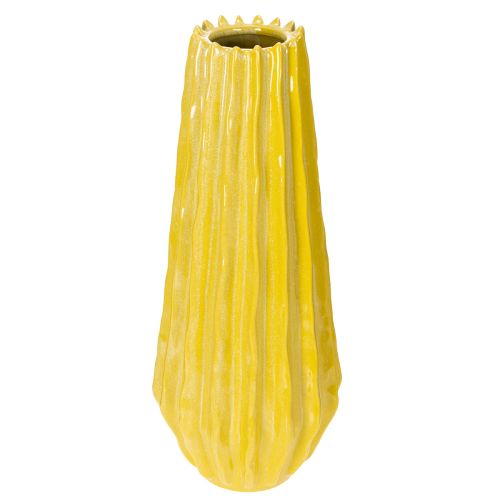 Vase with grooved design for stylish interior decoration in the living room, 33cm