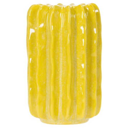 Product Cactus Ceramic Vase, Grooved Structure Design for Modern Living, 13cm, 4 Pieces