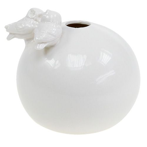 Floristik24 Vase with owls Ø11.5cm White