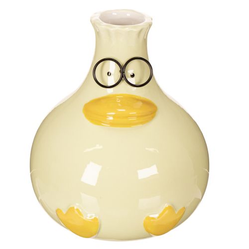 Duck figurine vase, ceramic, cheerful design, ideal for modern interiors, 15cm, 2 pieces