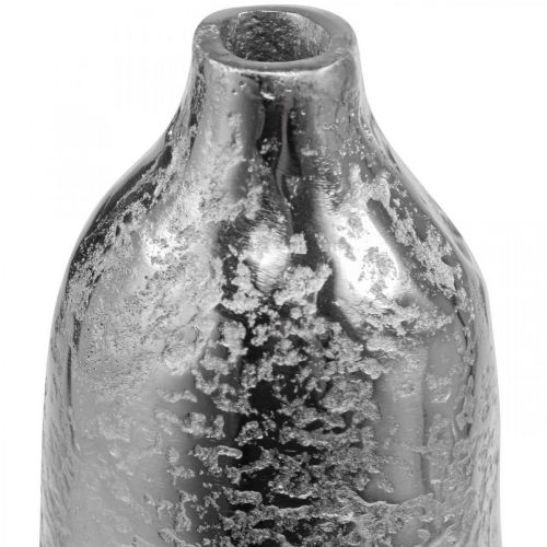Product Decorative Vase Metal Hammered Flower Vase Silver Ø9.5cm H41cm