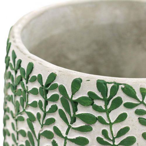 Product Ceramic pot with leaf tendrils, planter, planter Ø18cm H14.5cm