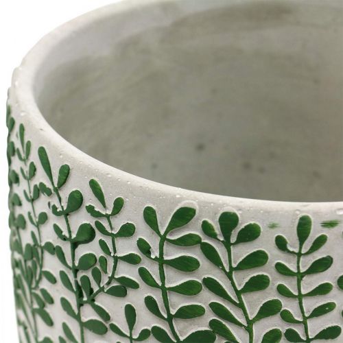 Floristik24 Cachepot tendril decor, ceramic vessel, planter concrete look Ø20.5cm H17.5cm