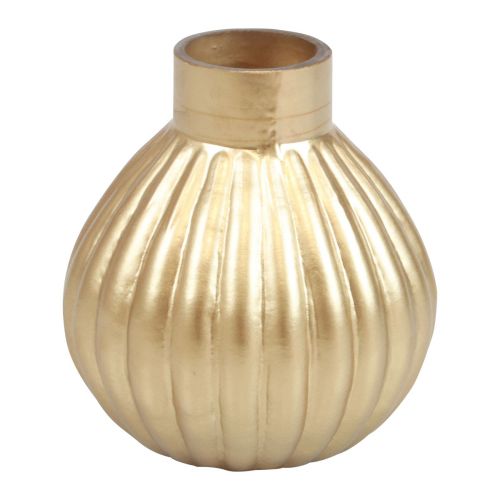 Floristik24 Vase gold glass vase bulbous decorative vase glass Ø10.5cm H11.5cm