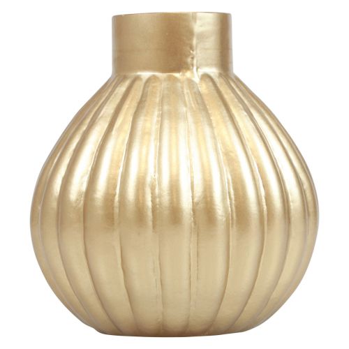 Floristik24 Vase gold glass vase bulbous decorative vase glass Ø10.5cm H11.5cm