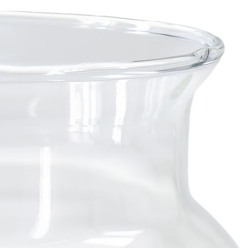 Floristik24 Decorative glass vase lantern glass clear Ø18.5cm H25.5cm